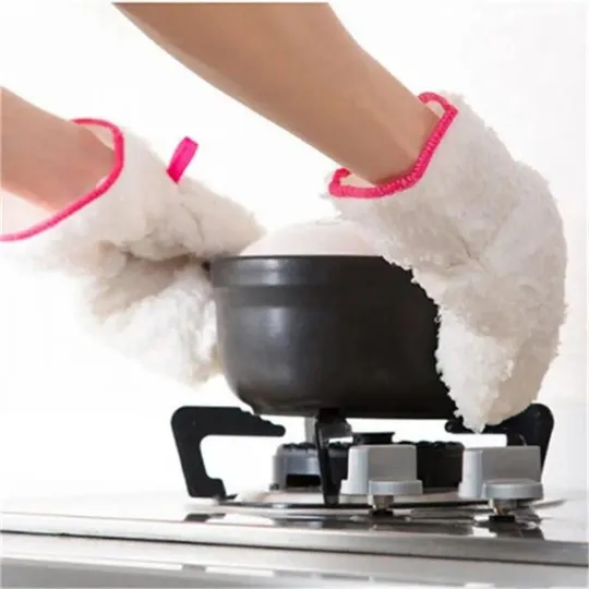 Кухонные перчатки из бамбукового волокна для мытья посуды, уборки в доме 13*23 см 2 шт Продаж