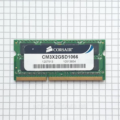 фото, Модуль пам'яті Corsair Value Select 2GB DDR3 1066MHz CM3X2GSD1066 для ноутбука