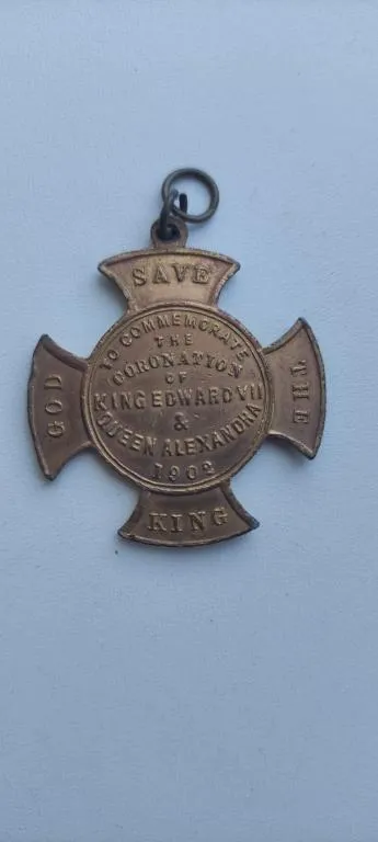 Медаль в память о Коронации 1902 г король Эдуард и королева Александра Великобритания cn271 Продаж