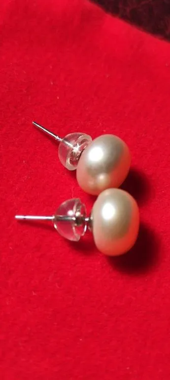 Серьги-пуссеты из жемчуга -классика, стиль! pnf15 Продаж