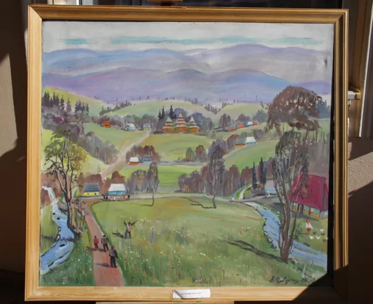 Зас. худ.укр. ЦИБЕРЕ В. раз. 80 х 60 см. х.м. 2006 г.Закарпатская школа.  . Ужгород. Продаж