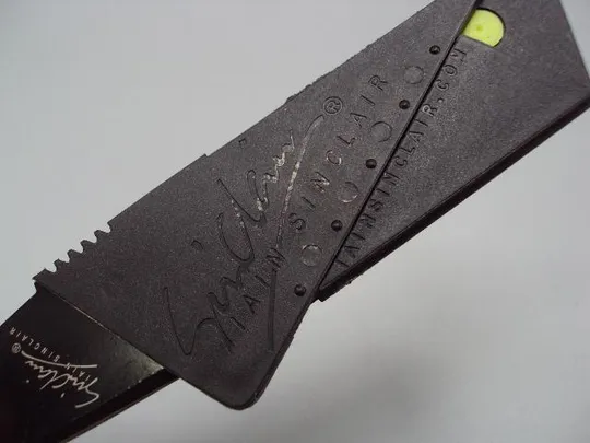 Карта нож кредитка раскладная карманная кредитная карточка нож пластик размер 5,6 х 13,5 см №15196 Інтернет-аукціон