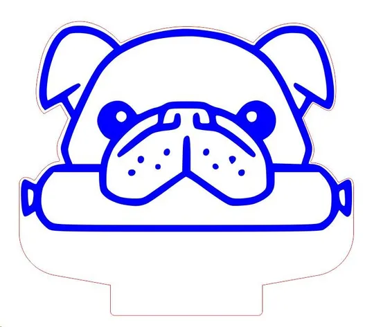 Акриловий світильник-нічник Мопс та сосиска білий tty-n001784 Ціна