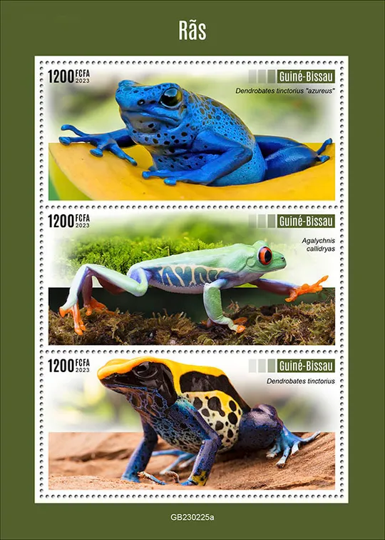 Гвинея Бисау-Лягушки-2023.Чистый полный красивый комплект.MNH. З аукціону