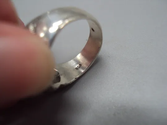 Женское кольцо перстень белые вставки серебро 950 проба вес 9,26 г 17 размер №15585 в Україні