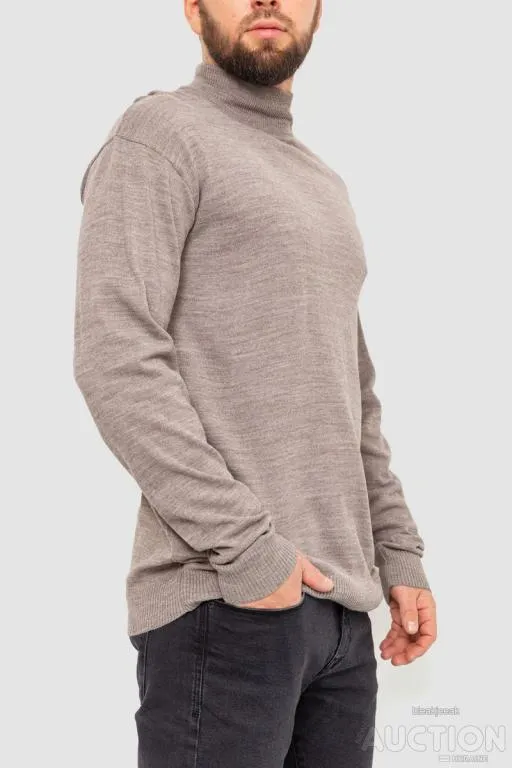 Свитер мужской однотонный, цвет мокко, 161R1770 З аукціону