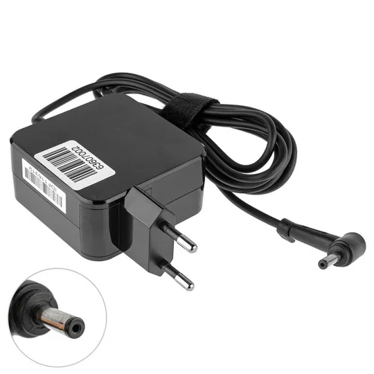 Купити Блок живлення для ноутбука ASUS 19V, 2.37A, 45W, 4.0*1.35мм, black, квадратний (адаптер+перехідник)