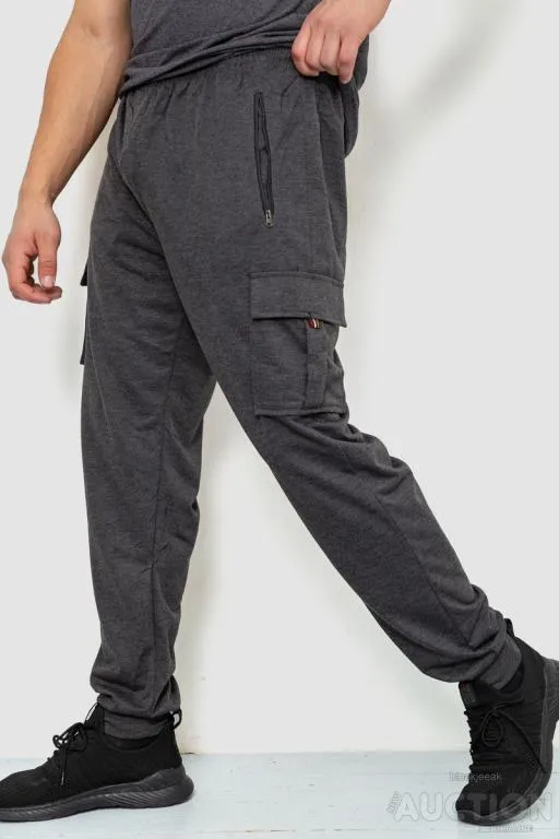 Спорт штаны мужские, цвет темно-серый, 244R41266 З аукціону
