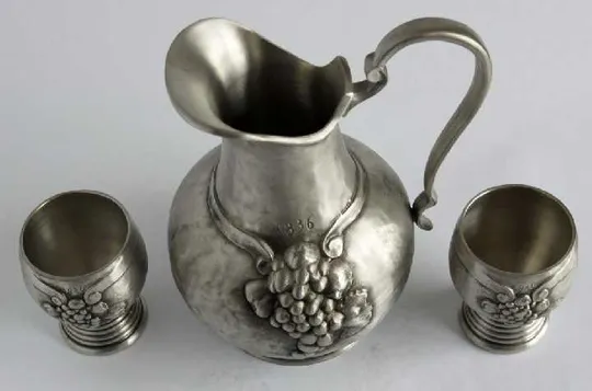 Купити Олов&#039;яний глечик кувшин і 2 келихи 1836 рік Artina-SKS Austria