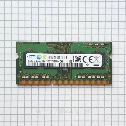 фото, Модуль пам'яті Samsung 4GB 1Rx8 PC3-12800S (DDR3) M471B5173BH0-CK0 для ноутбука