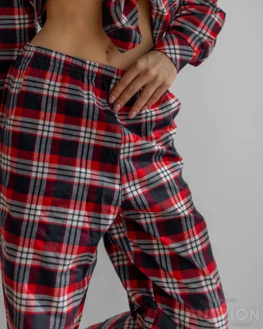 Жіночий піжамний костюм трійка Vanessa колір синьо-червоний З аукціону