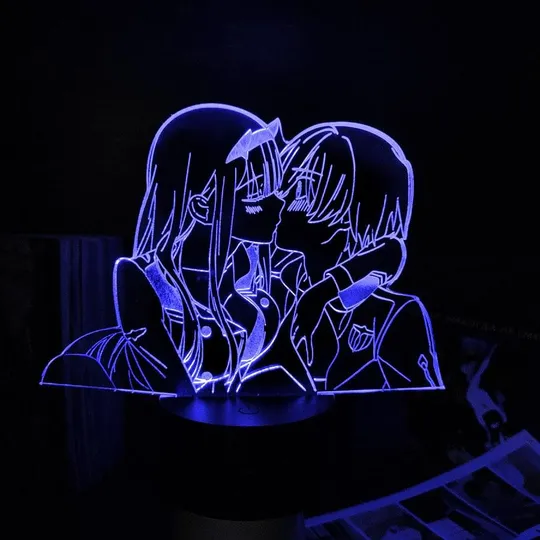 Акриловий світильник-нічник Darling in the Franxx синій tty-n002186 Ціна