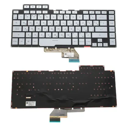 фото, Клавіатура для ноутбука ASUS (GU502 series) rus, silver, без фрейма, підсвічування клавіш
