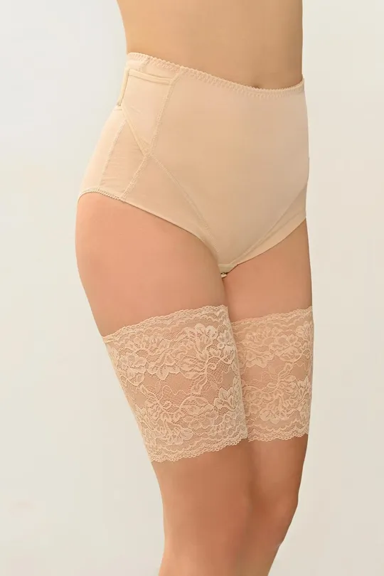 Бандалетки від натирання Афина 502 з еластичного мережива бежеві З аукціону