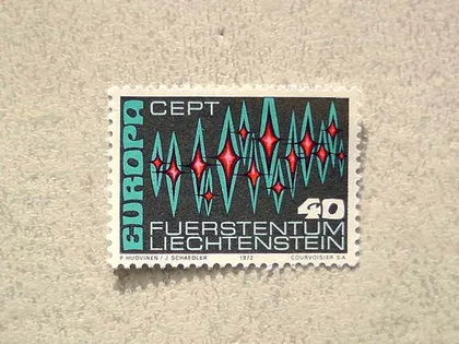 фото, Поштова марка Ліхтенштейн " Європа СЕРТ " 1971 рік **