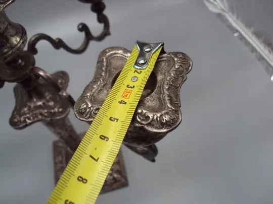 Подсвечник мельхиор канделябр на пять свечей высота 24,5 см (№1438) Де купити