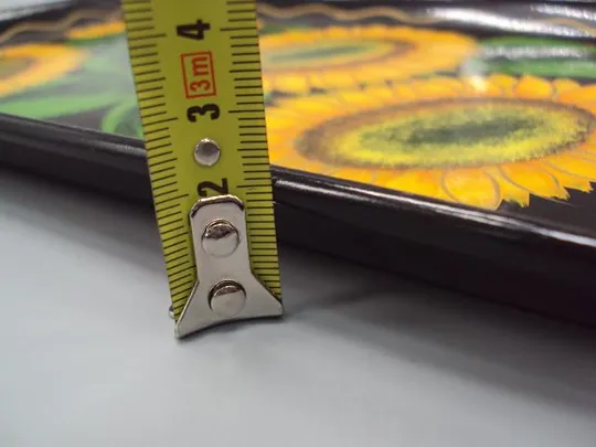 Купити Поднос петриковская роспись узор подсолнухи дерево высота 2,1 см, размер 21 х 31 см №13402