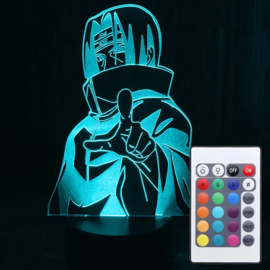 Акриловий світильник-нічник з пультом 16 кольорів Учіха Ітачі 3 tty-n000534 Ціна