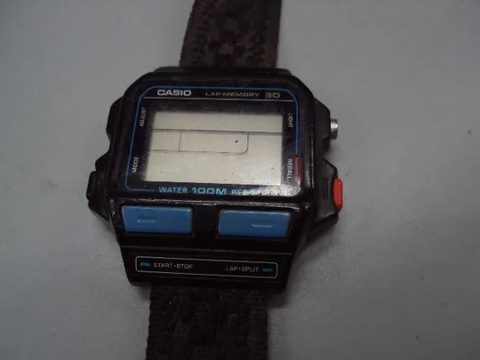 Наручные часы Casio Lap Memory 30 water 100M resist Japan винтаж водонепроницаемые №15082 Недорого