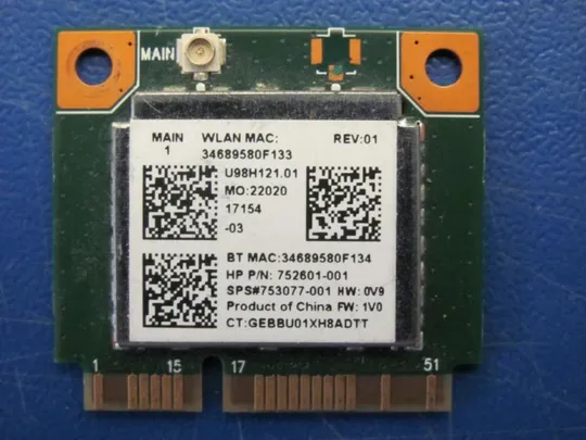 Купити №118-17 Wi-Fi адаптер 753077-005 для Hp COMPAQ 15 15-H023SG оригінал