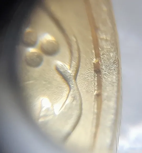 (4519) 50 копійок 1992 1БАм брак "рівчак з викрошками" на реверсі (50 копеек 1992 1БАм) Продаж