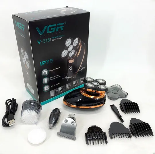 Електробритва VGR V-316, тример для вусів та бороди, акумуляторна чоловіча бритва, тример бездротовий Ціна