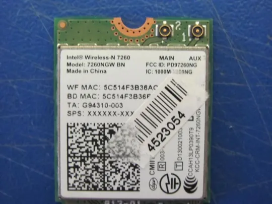 №51-21 адаптер bluetooth 7260NGW BN для MEDION AKOYA S6615T оригінал З аукціону