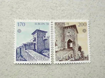 фото, Серія поштових марок Сан-Марино " Європа СЕРТ " 1978 рік **