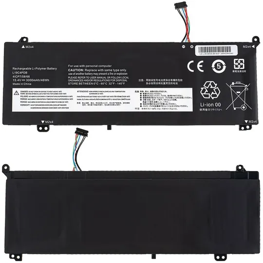 Батарея для ноутбука LENOVO L19C4PDB (ThinkBook 14s Yoga ITL, 14 G2 ARE) 15.44V 3000mAh Black Ціна