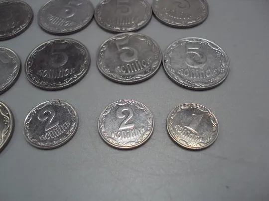 монета украина 1 копейка, 2 копейки, 5 копеек, 25 копеек 1992-2013 лот 20 шт №14819 Інтернет-аукціон