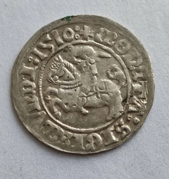 1510 год монета полугрош Сигизмунд Старый , Литва , серебро, хорошее состояние ct835 Ціна