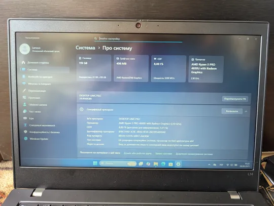№1 Ноутбук Lenovo ThinkPad L14 Gen 1 AMD Ryzen 5 Pro 4650U 8GB DDR4 128GB SSD Характеристики