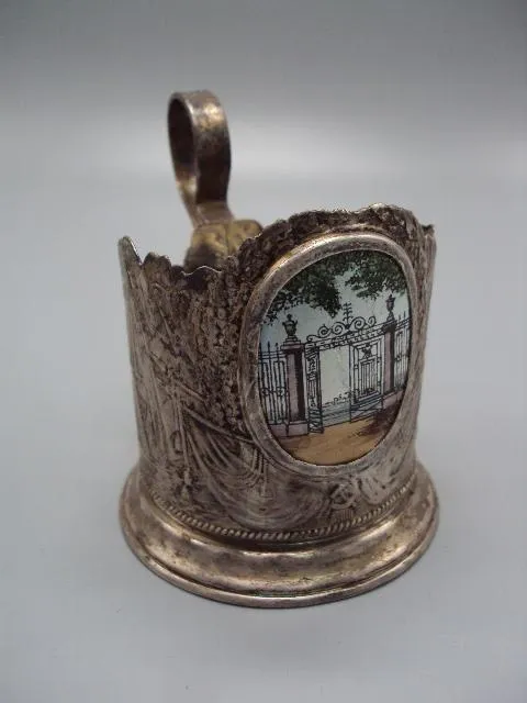 Подстаканник Ленинград металл эмаль высота 8 см, диаметр 7 см №13654 Ціна