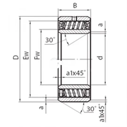 Купити подшипник 4074930 (bearing NU4930) роликовый игольчатый однорядный ГПЗ-3 ГОСТ 4657-82