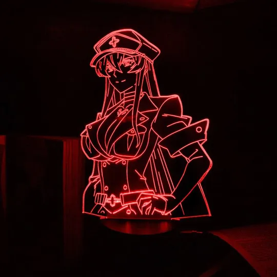 Акриловий світильник-нічник Еsdeath Akame Ga Kill червоний tty-n002125 Ціна
