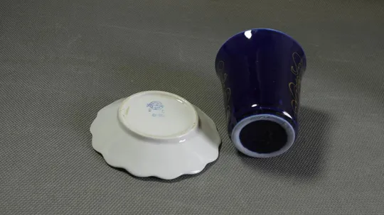 Чашка с блюдцем советский фарфор БУ горнятко Бронниця с блюдцем Довбиш Продаж