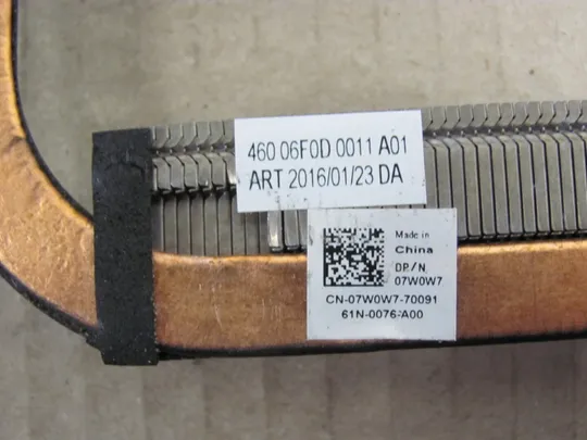 381-14 термотрубка охолодження 460.06F0D.0011 07W0W7  для DELL Latitude 13 3350 P47G 3340  оригінал Продаж