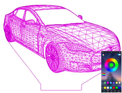 Акриловий світильник-нічник керування з телефона Тесла tty-n001492 Ціна