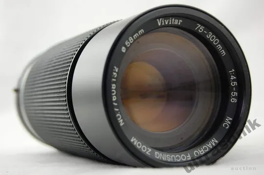 Об'єктив Pentax-A Vivitar 75-300mm/4.5-5.6 MC Macro ф58мм Focusing Zoom Вживане Ціна