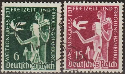 фото, 1936 - Рейх - Конгрес в Гамбурзі Mi.622-23 _2,0 €