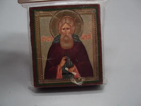 Купити Икона Святой преподобный Сергий Радонежский чудотворец иконка размер 7,5 х 6,3 см №14733с