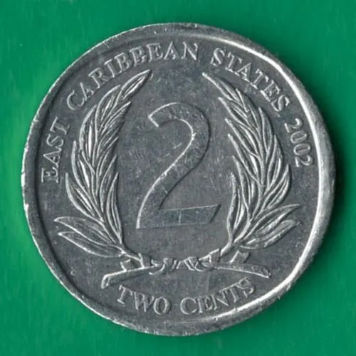 2 цента 2002 року Східні Каріби [КВ] Ціна