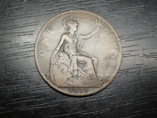 1 пенні Британія 1919 Ціна