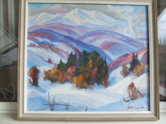 Закарпатская шк.Торбич А. ( 1933-2010 г) х.м. разм. 80 х 60 см. 1980 год школа Эрдели и  Много  другого. Недорого