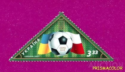 фото, ** УКРАИНА 2007 N875 марка Спорт Евро 2012 Футбол