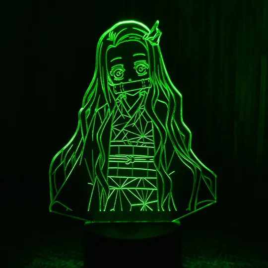 Акриловий світильник-нічник Незуко Камадо 3 зелений tty-n001368 Ціна