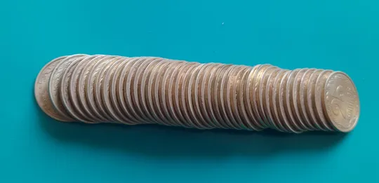 (1695да) 25 копійок 1992 3БАм - 40 монет одним лотом (25 копеек 1992 3БАм опт) Недорого