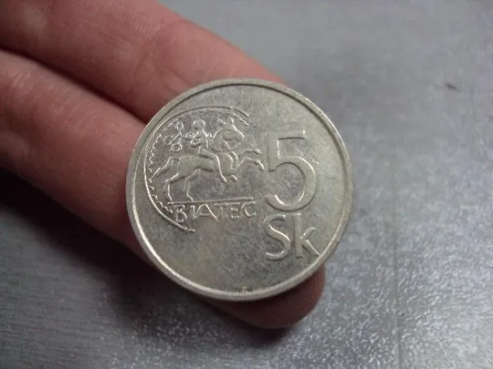 Купити монета словакия 5 крон 1993 №8842