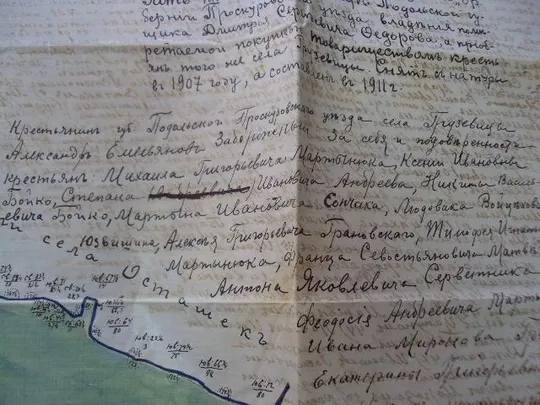 План земельного участка село Грузевица 1911 год Продаж