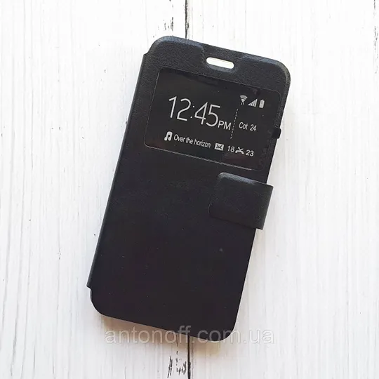 Чохол-книжка Xiaomi Redmi 2 для телефона (з віконцем) Чорний Ціна
